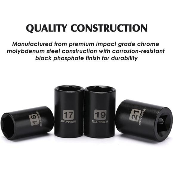 Drive Shallow Impact Socket Set Metric Size 10mm-32mm - Picture 6 of 8